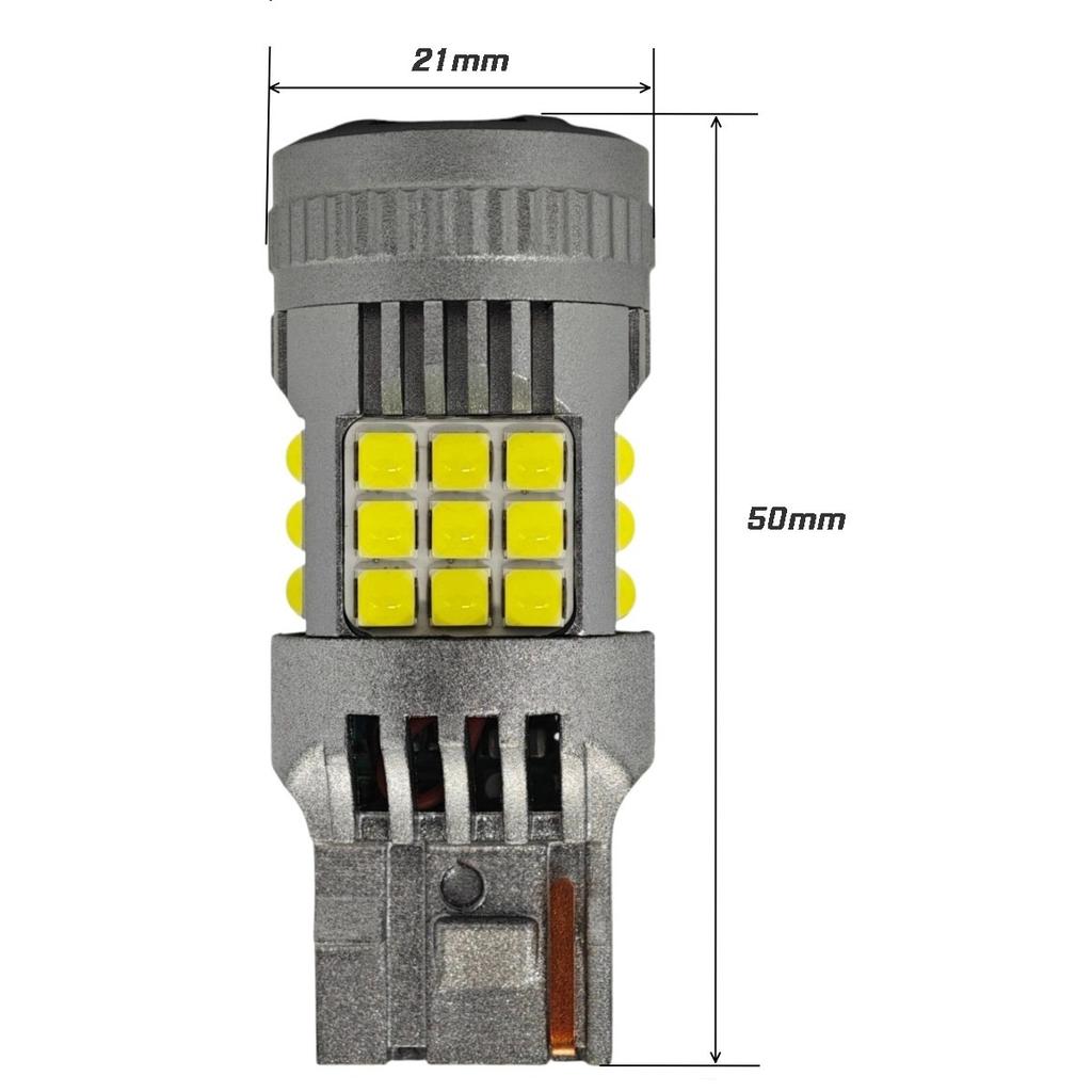 2 szt W21W LED 7440 żarówka 12-24V bez błędu 2200lm biała mocne światło