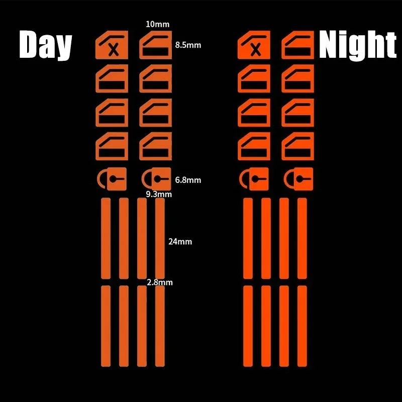 

18Pcs/set Car Function Button Switch Button Fluorescent Car Stickers Waterproof Wear-resistant Car Interior Decoration Stickers