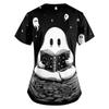 Women Halloween Print Loose V Neck Short Sleeve Medical Scrub Top Nurse Uniform with Pockets Comfortable Fit Professional Workwear