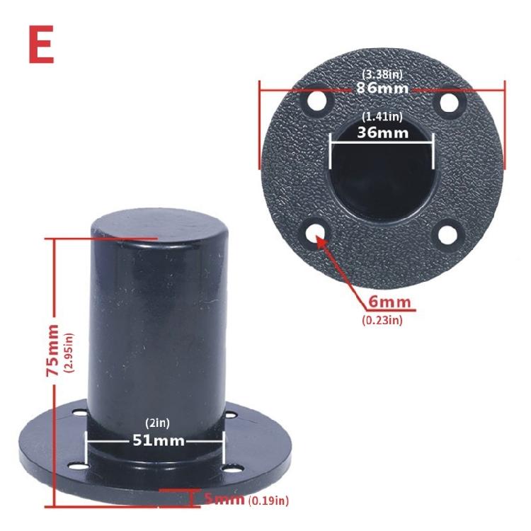 Universal Speaker Stand Top Hat Poles Mount Bracket For 12/15Inch Cabinets Heavy Duty Black Plastic Construction