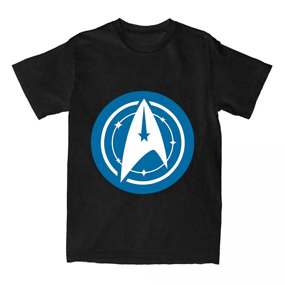 Star Trek Starfleet Academy T-shirt Roupas Femininas High Quality Graphic Printing Clothes Soft Cotton Comfortable Camisetas XS чёрный