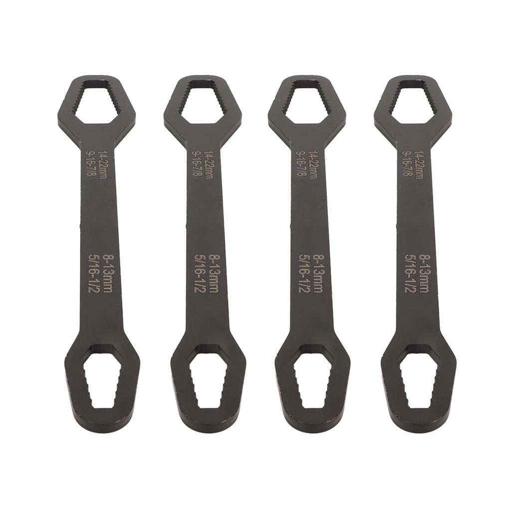 4 stuks Dubbelzijdige Zelfaandraaiende Sleutel Multifunctioneel 60HRC Hoge Hardheid 8 tot 22 mm Sleutel