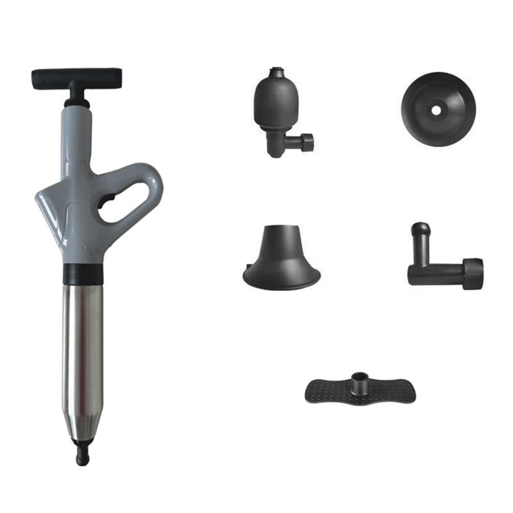 

Инструменты для прочистки слива под давлением воздуха Универсальный вантуз для ванной комнаты Оборудование многоразового использования высокого давления для ванной комнаты, душа, ванны серый