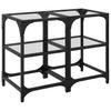 Coffee Tables with Glass Top 2 pcs Transparent 30 x 30 x 45 cm Steel