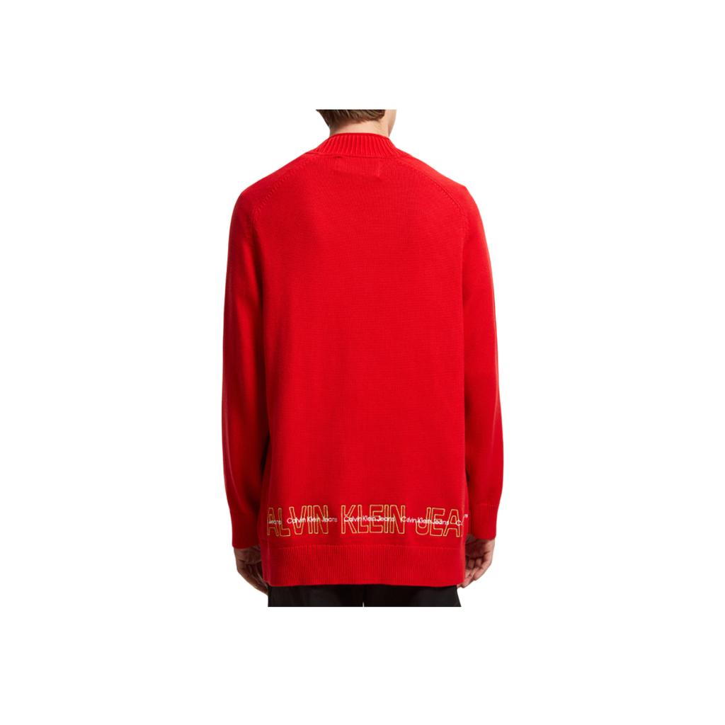 Calvin Klein Tiger Year Limited Edition Tiger Head Jacquard Crew Neck Sweater Unisex Sweater Red J400119-XAT