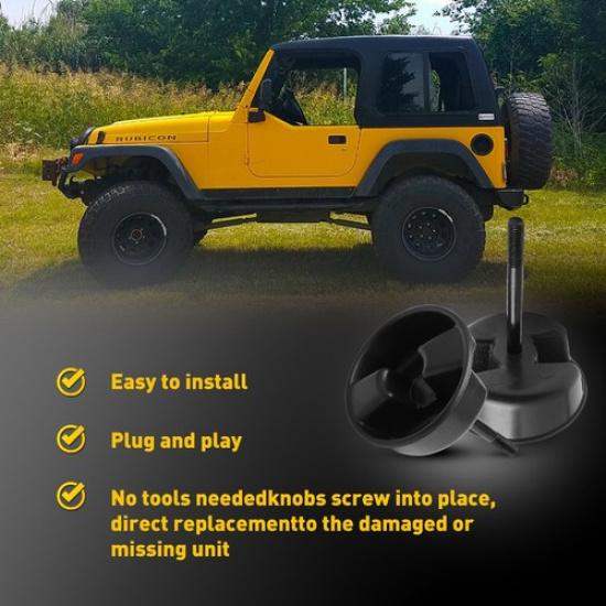 Hard Top Mounting Screw Knobs For Jeep JK Wrangler 07-17 Mount Tab Replacement A