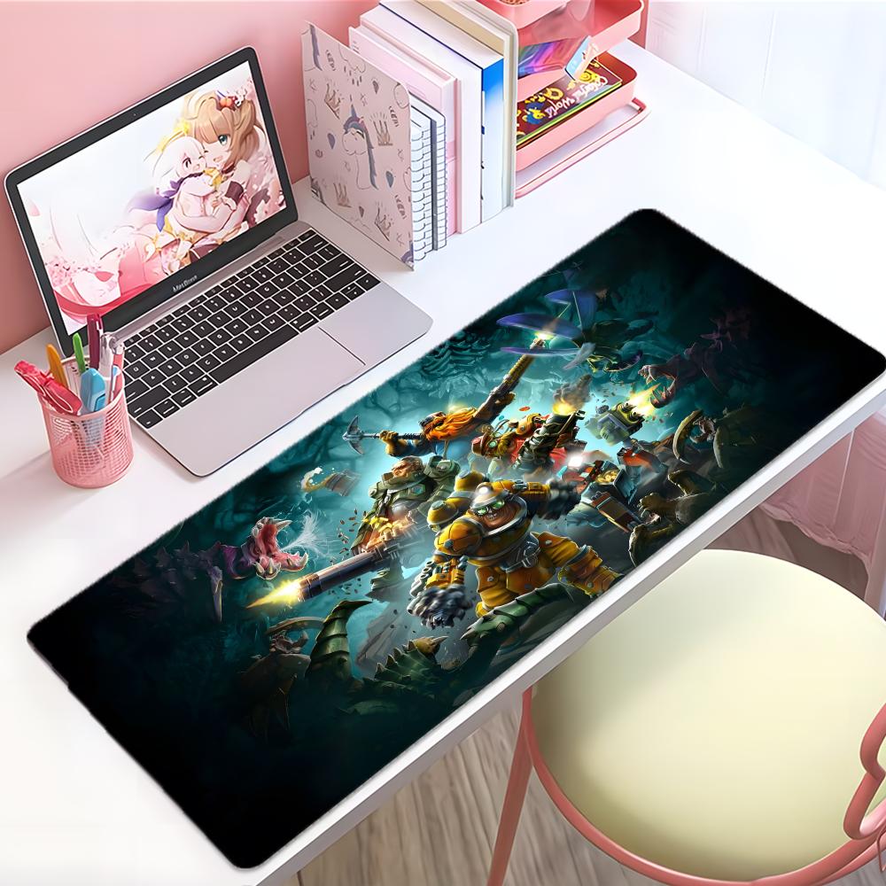 Fun Coop Game DDeep Rock Galactic Mouse Pad Large Thick Desk Pad Stitched Edges Gaming Mouse Mat For Pc