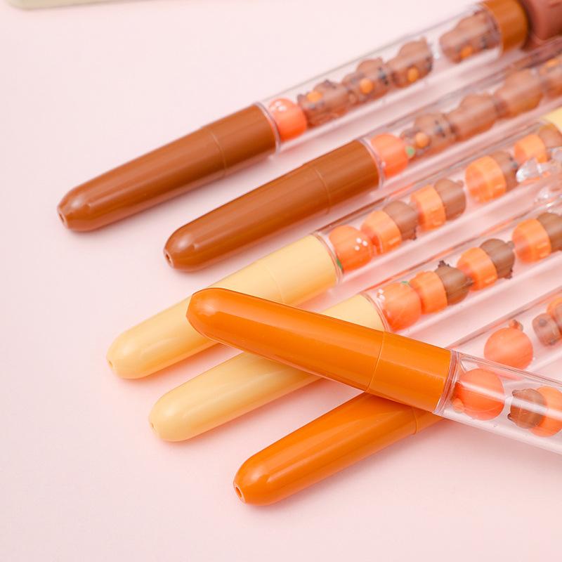 3Pcs Creative Interesting Capybara Neutral Pen Kawaii Aesthetic Cute Cartoon Beads Pen Writing Smooth Pens Quick-Drying Neutral Pens Gift School