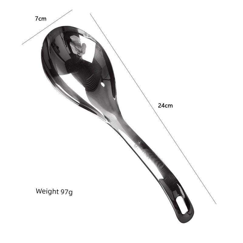 Food-Grade 316 Stainless Steel Spoon, Thickened Household Soup Spoon, Large Porridge Spoon, Deepened Short-Handle Porridge Spoon 1 Piece - Deepened Scoop-Type Soup Ladle