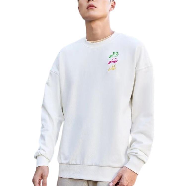 Li Ning Sports Lifestyle Collection Sports Fashion Collection Sweatshirt Unisex Ivory AWDSF71-1