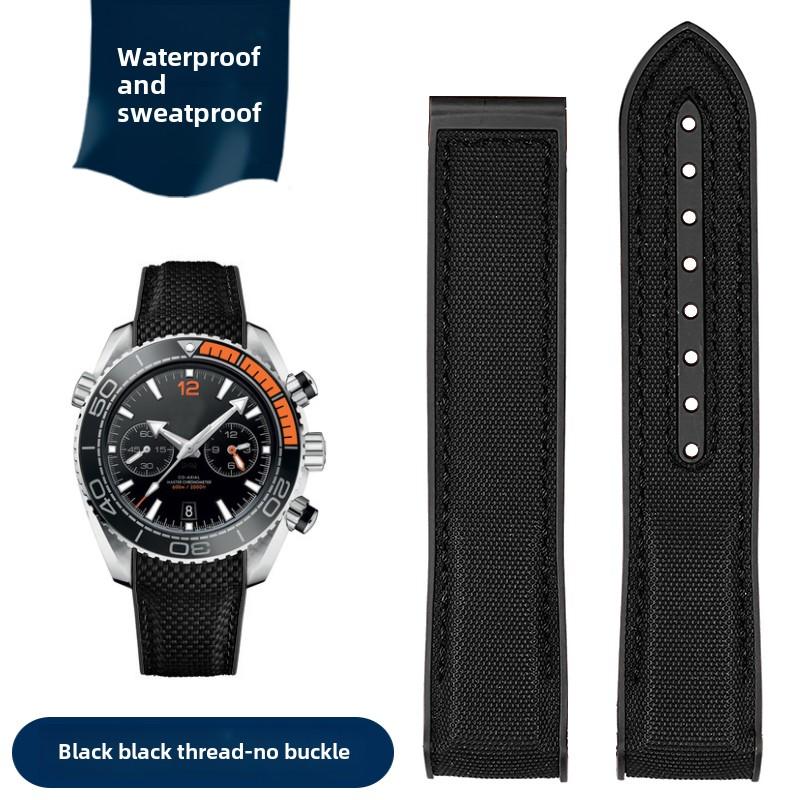For Omega Seamaster 300 Observatory Ocean Universe 600 Nylon Rubber Silicone men WatchBand 20mm 21mm 22mm Watch Strap Bracelet