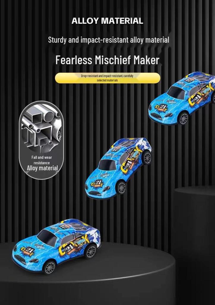 Children's Alloy Pull-Back Mini Racing Car Toy for Boys Ages 2-6