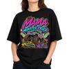 Mama Monster Truck Crushing Cars Neon Retro Mother T-Shirt