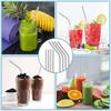 33 Pack of metal straws reble,15 Straight +15 Bent 8.5 Inch Stainless Steel Straws, 3 Cleaning Brushes Included, Perfectly Compatible with 20oz Cup