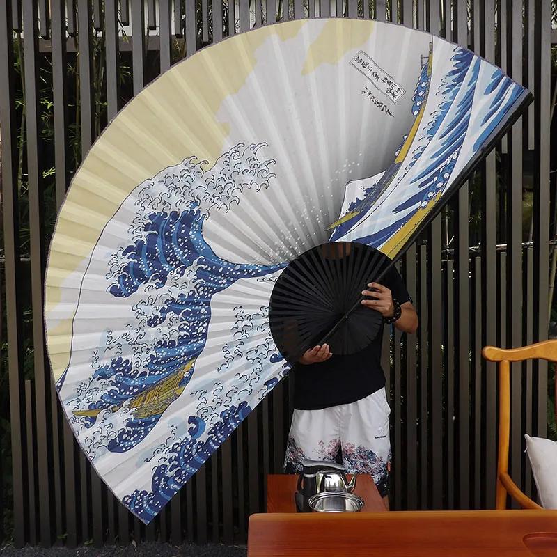 Big Hanging Fan Suitable for Background Fashion Chinese Style Peking Opera Huadan Restaurant Bar Stage Decorative Painting Retro