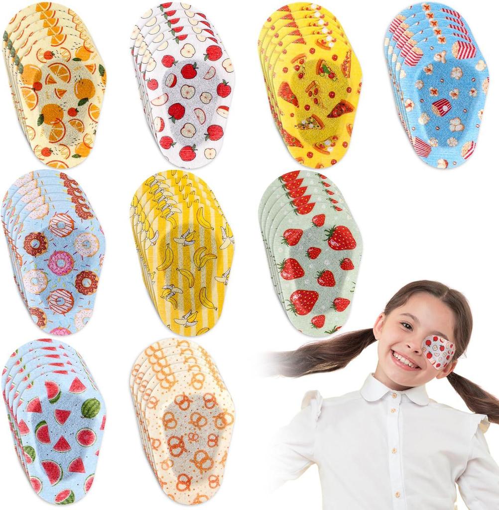 Children's Full Coverage Amblyopia Eye Patch for Strabismus Correction and One-Eyed Occlusion Training