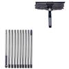 1PACK Professional High-rise Window Cleaning Tool Kit - Microfiber and Absorber with Stainless Steel Rod for Skyscrapers and High-rise Buildings