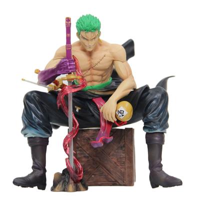 Anime figurky Sit Roronoa Zoro Akční figurka 2 hlavy PVC socha pokojová sbírka model dekorace hračka dárek
