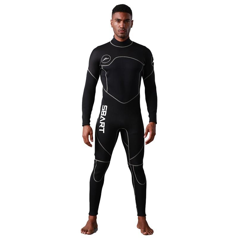 Mens 3mm Neoprene Wetsuit Full Body Dive Suit Snorkeling Winter Swimming Surfing Thermal Protection