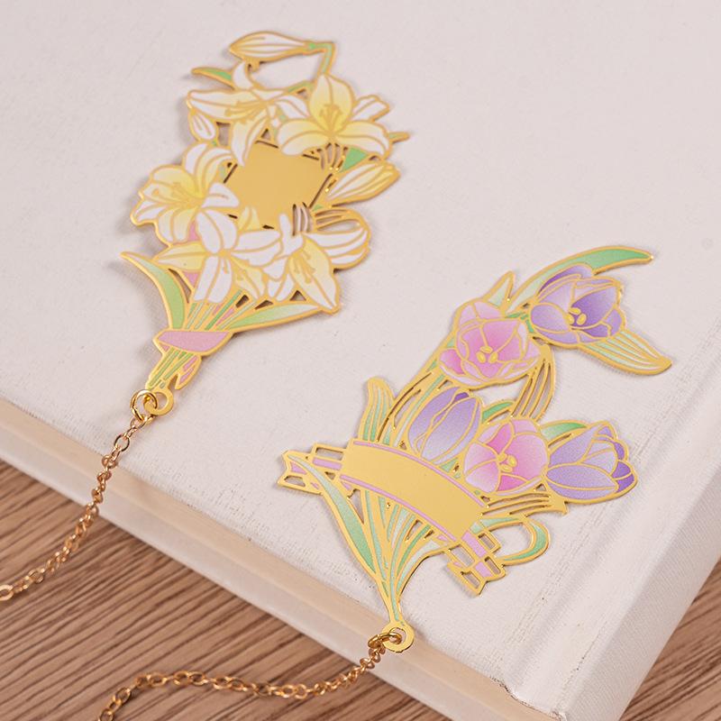 Chinese Flower Bookmark Hollow National Bookmark Book Clip Vintage Tassel Bookmark For Gift Item Book Lovers