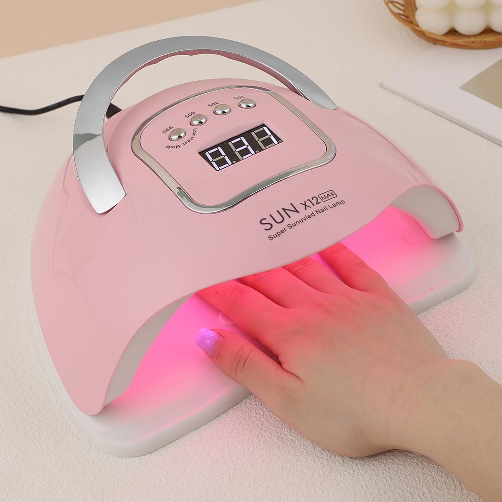 Big Power Nail Polishing Lamp For Curing All Gel Nail Polish Nail Dryer With Large 66LEDs LCD Smart Nail Dryer Tools