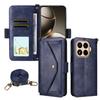 For Xiaomi 15T Pro Leather Case Magnetic Closure Wallet Stand Phone Cover with Crossbody Strap