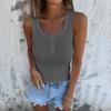 Yousheng Damen Weste U-Ausschnitt Ärmellos Knopfleiste Camisole Bluse Slim Fit Basic Tanktops Strand Büro Party Kleidung