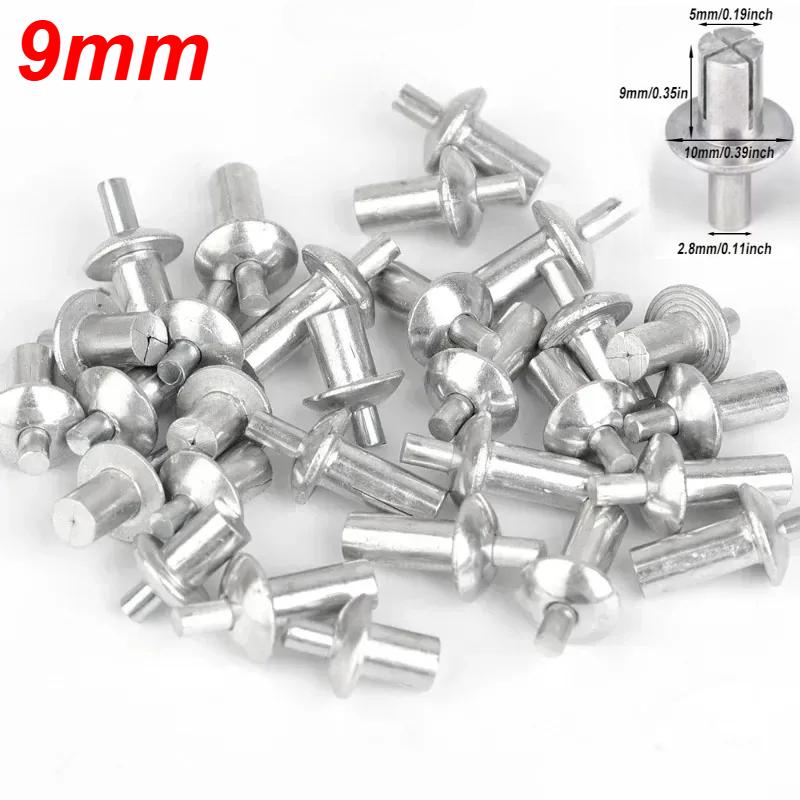 

Распорные заклепки из алюминиевого сплава Распорные заклепки с молотковым приводом Стальной стержень с ударным механизмом Винты Гвозди Крепеж Инструменты 200Pcs