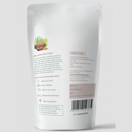 The Divine Foods | Bio palmový cukr | Přírodní sladidlo, alternativa cukru| Veganský | Bio | Bez GMO | Panakarkandu (500 GM)