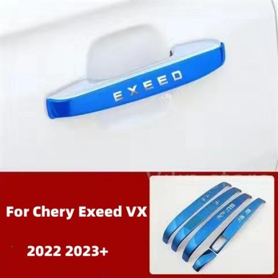 

Для Chery Exeed VX 2022 2023 + дверная ручка, чаша, защитные наклейки из нержавеющей стали, ручка для предотвращения столкновений 4PCS Blue1