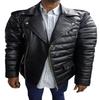 Noora Men'S Genuine Lambsk Black Leather Quilted Style Puffer Jacket | Men's Black Real Leather Quilted Slim Fit Motorcycle Jacket Gift For Him