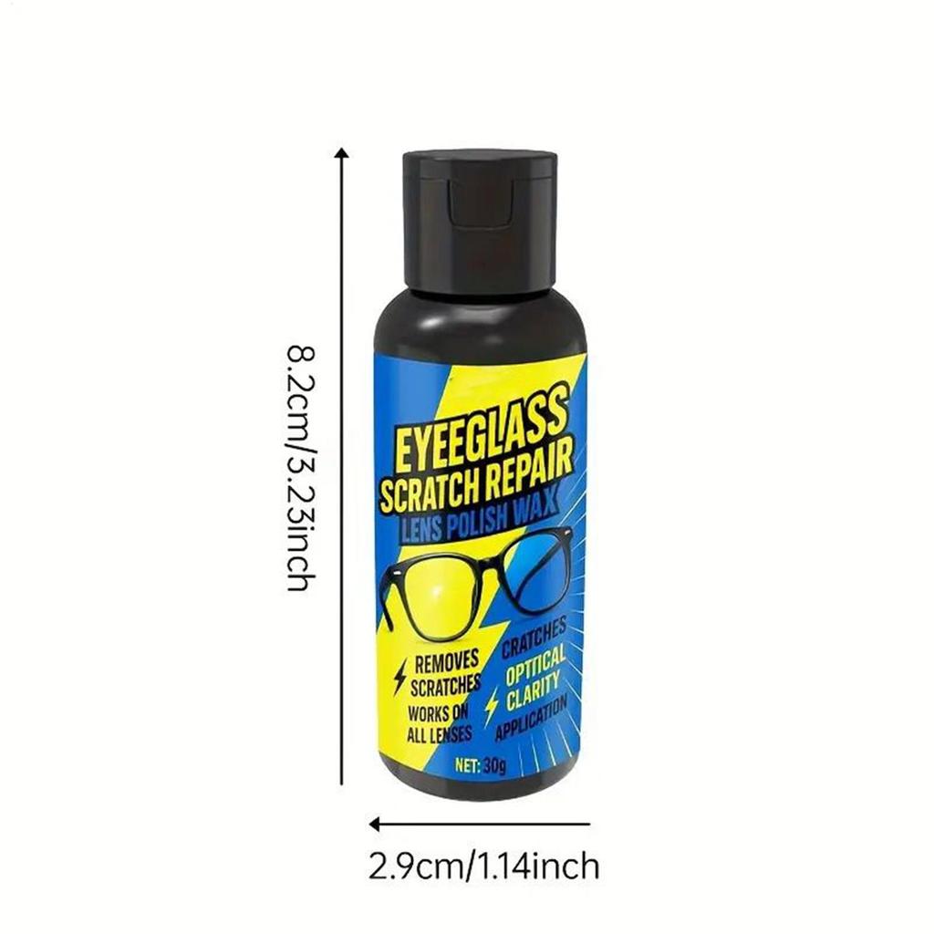 30g Glasses Scratch Remover Cleaning Paste With Sponge Mirror Glasses Scratch Grinding Wax For Mirror Camera Screen Watch Tablet