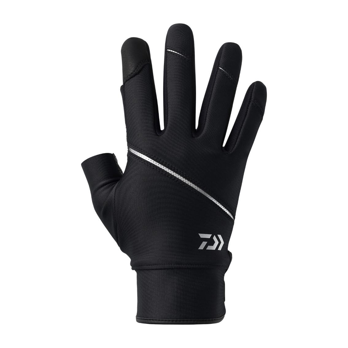 

Daiwa Casting Size M Gloves, 2-Piece Cut, DG-3025W, Black, чёрный