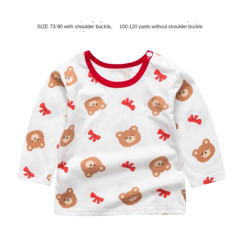 Baby Girl Autumn Long-sleeved T-shirt Baby Cotton Bottoming Shirt Girls Spring and Autumn Tops Small Children Fashionable Autumn Clothes