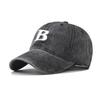 Vintage Peaked Hats Embroidered B Snapback Caps Adjustable Dad Tucker Hat  for Men Women