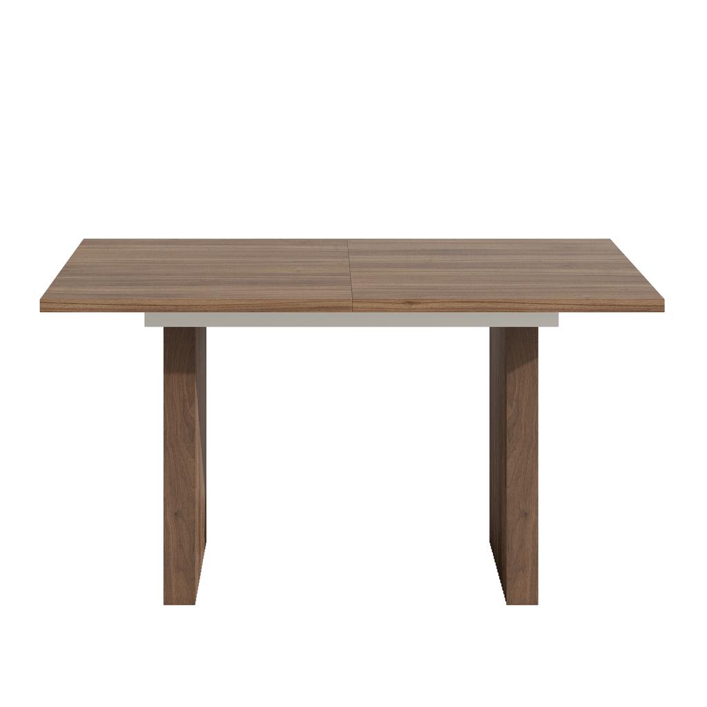 Extendable Dining Table 140/200 * 90 cm, Suitable for 6–8 People, Rectangular Table Top, Thickened Table Top, Simple Style, Walnut