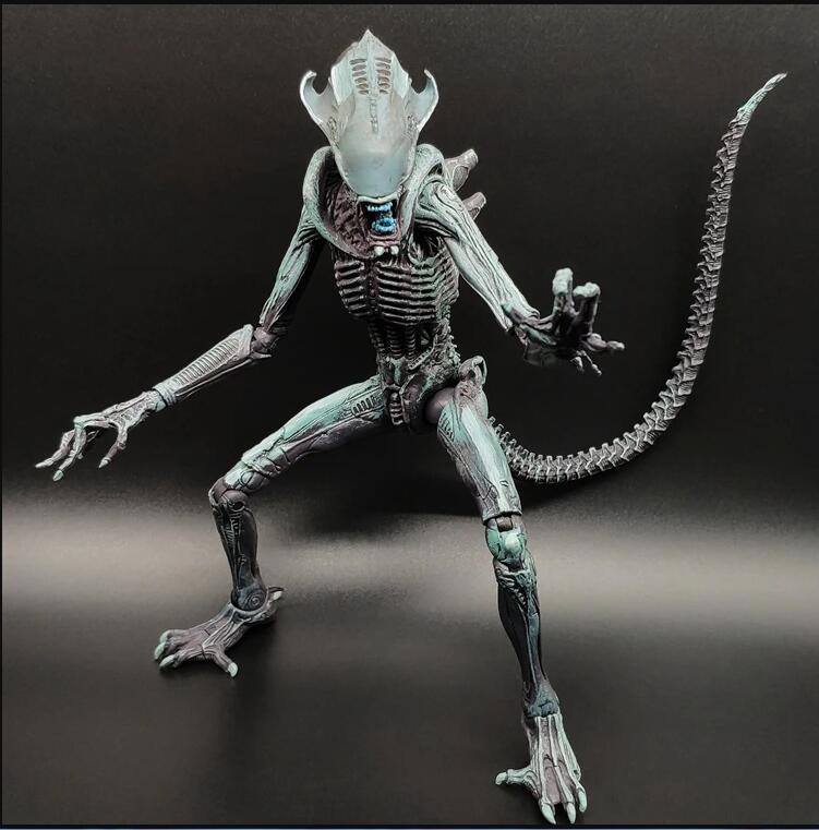 Hot 7inch Alien Figure Xenomorph Toy Aliens Blue Alien Xenomorph figma Predators Alien Egg  Action Figure Collectable Model Toy