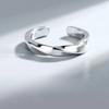 Metal Finger Rings for Male Women Statement Mobius Rings for Men Silver Color Solid Open Ring Couple Engagement Jewelry Gifts