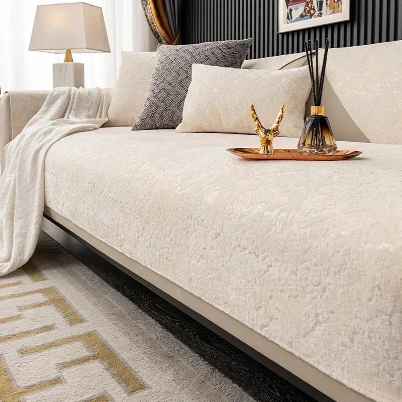 Effen Kleur Luxe Stijl Bankkussen Nieuw Alle Seizoenen Universeel Rugleuning Handdoek Modern Scandinavisch Bankhoes Doek Kussen