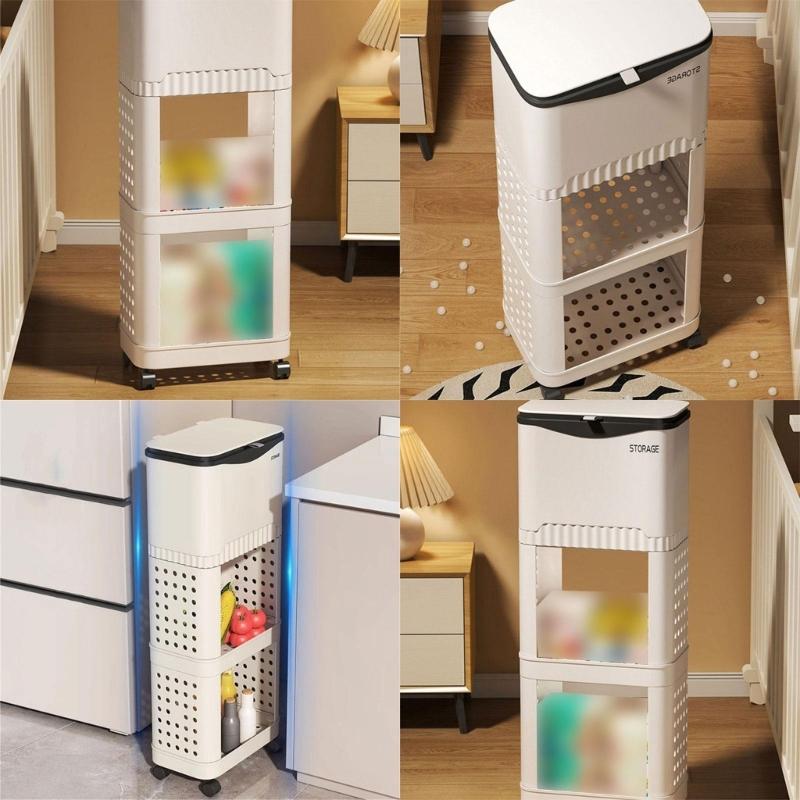 Durability Plastic Waste Container With Modern Look Feet Wheel Perfect For Household Cleanliness In Various Indoor Space