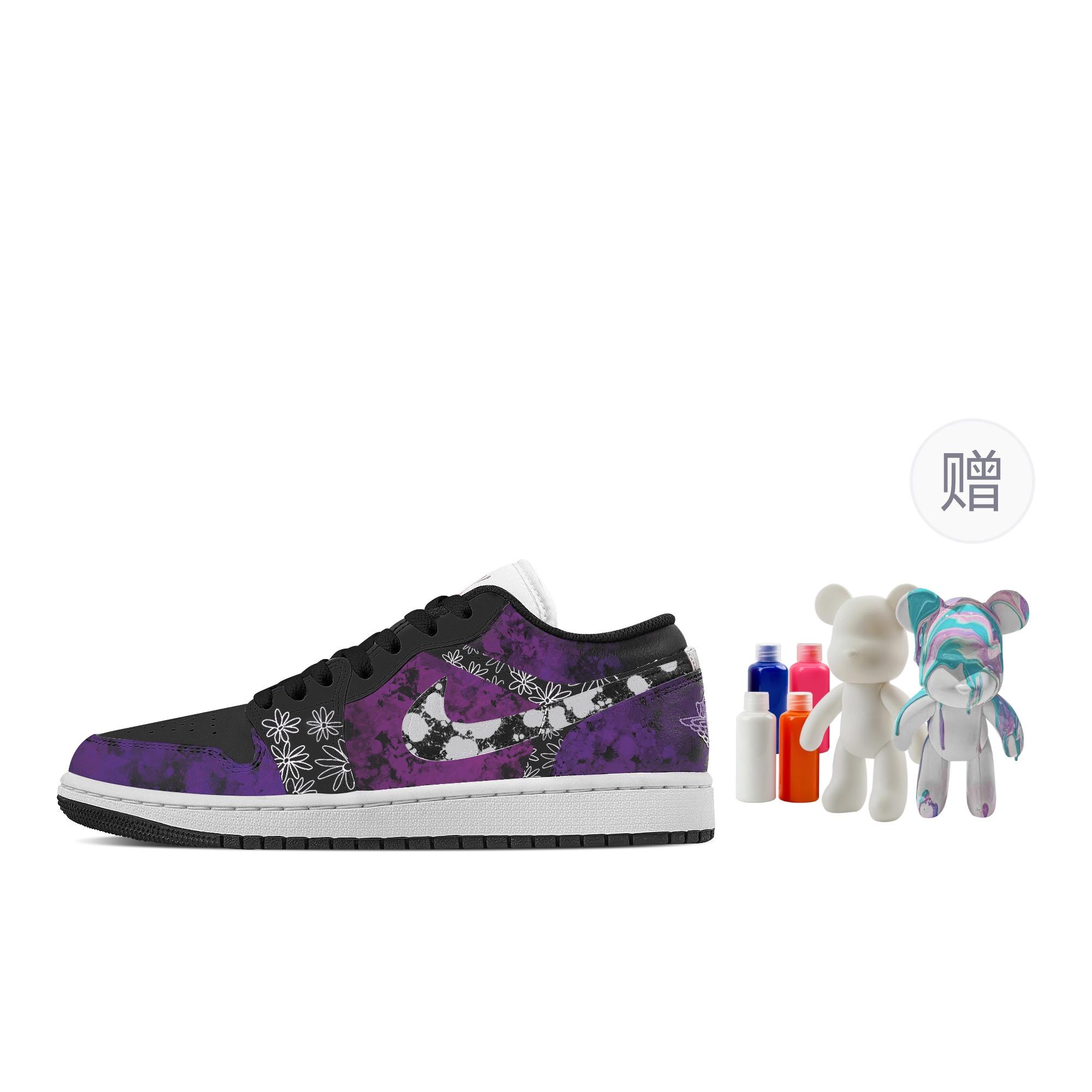 

Jordan Air Jordan 1 Comet, Fluid Bear Abrasion Resistant Low top Vintage Basketball Shoes Women s Purple DC0774-101(Team773--) 44.5