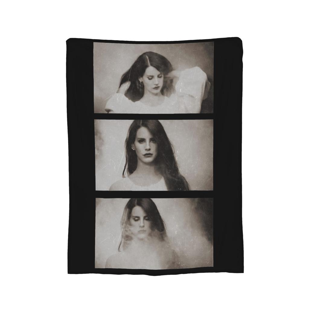 Gesichter von Lana Del Rey Decken Flanell Herbst/Winter Multifunktionale Warme Überwurfdecke für Sofa Büro Plüsch Dünne Steppdecke
