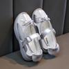 Children Mesh Shoes 2025 Summer New Patchwork Bowknot Girls Causal Shoes Breathable Non-slip Kids Fashion School Sports Sandals