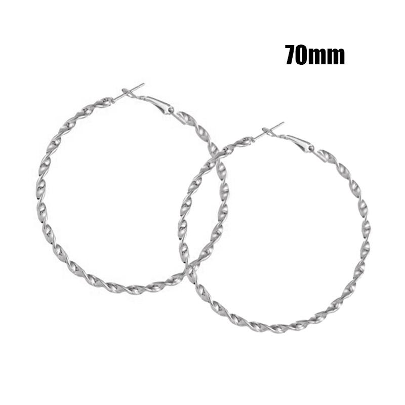 Neue Mode Silber Gold Farbe Große Creolen Creolen Böhmische Ohrringe Große Kreis Creolen Für Frauen Party Zirkon