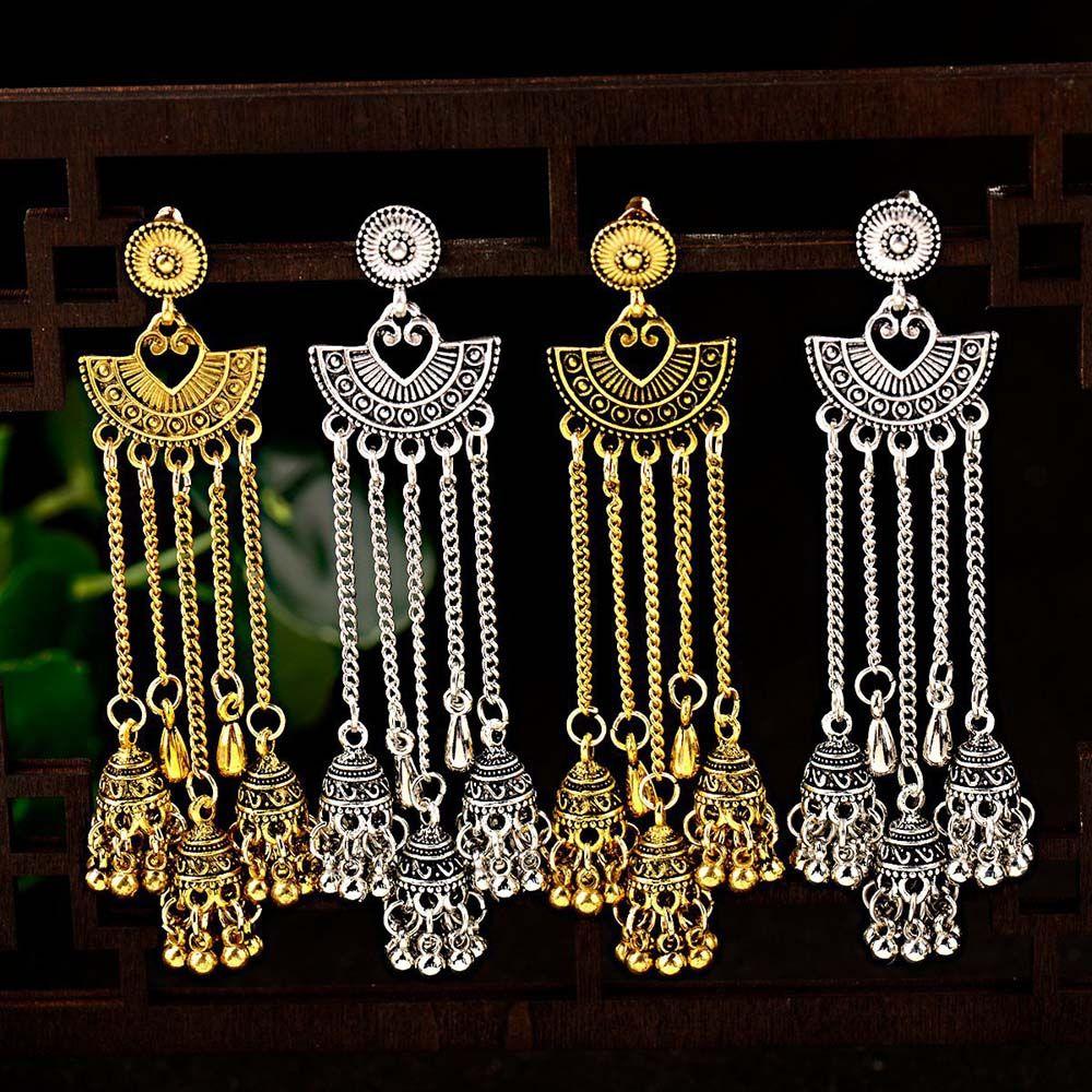 Gypsy Indian Metal Jhumka Gift For Women Jewelry Dangle Earring Drop Earrings Studs Earrings