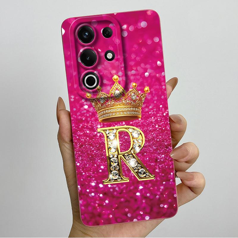 For itel S25 Ultra Case S686LN Luxury Crown Letters Matte Soft Silicone Protective Back Cover for ItelS25 S 25 Ultra 5G Fundas