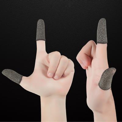 1Pair Finger Cots Sweat Proof Non-Scratch Fiber Fiber Mobile Game Finger Sleeves