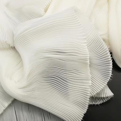 New Small Wrinkle Pleated Organza Fabric 1 Yard 142cm Wide Dress Designer Fabric Handmade DIY Stiff Material Stage Decoration