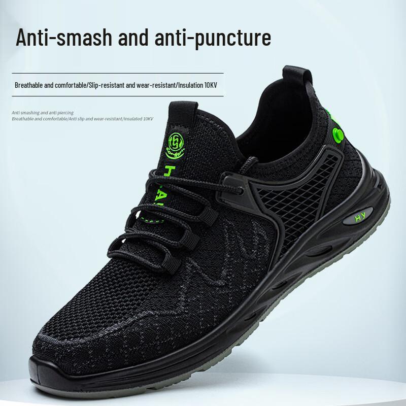Men s Four Seasons Anti-Smash Puncture-Proof Breathable Safety Work Shoes 46