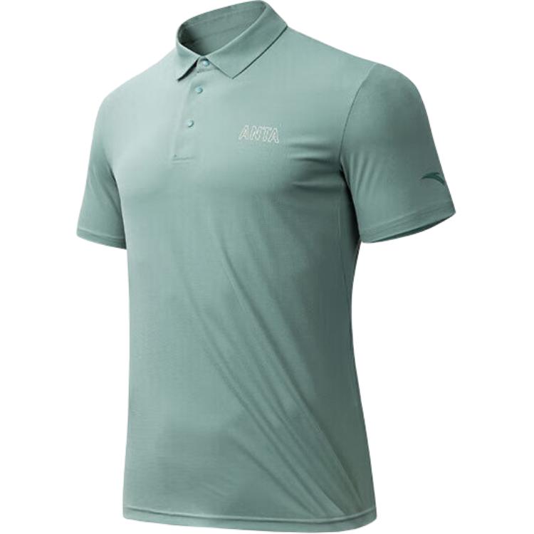 

Anta Business Polo Shirt With Collar Men tops Light-Blue-Green 152426111-3 3XL